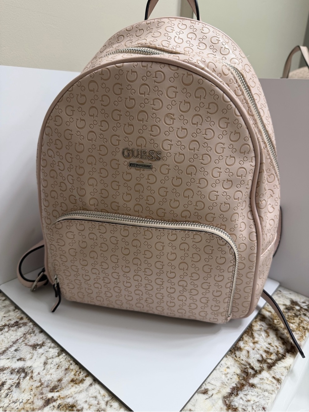 💕GUESS Pink Logo-Print Mini Backpack- Comes with cute unbranded wallet 💕